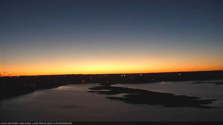 Lake Travis webcam, December 3, 2023 6:00 PM CT