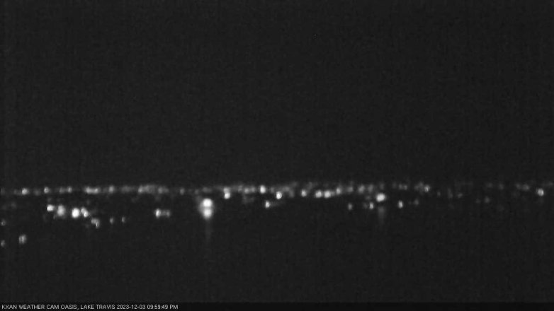 Lake Travis webcam, December 3, 2023 10:00 PM CT