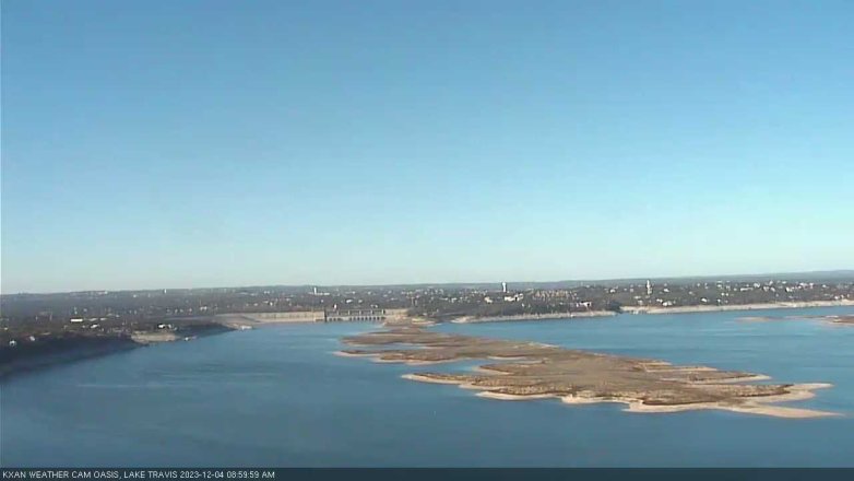 Lake Travis webcam, December 4, 2023 9:00 AM CT