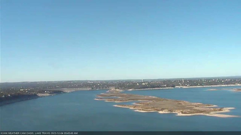 Lake Travis webcam, December 4, 2023 9:45 AM CT