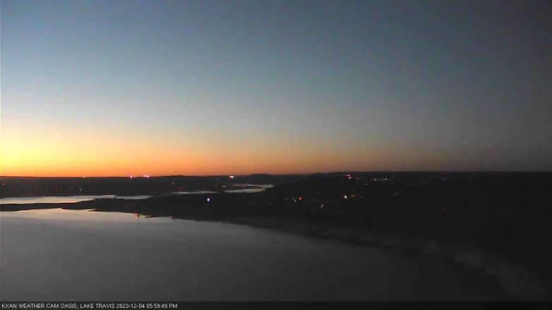 Lake Travis webcam, December 4, 2023 6:00 PM CT