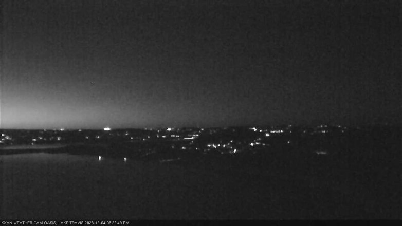 Lake Travis webcam, December 4, 2023 6:25 PM CT