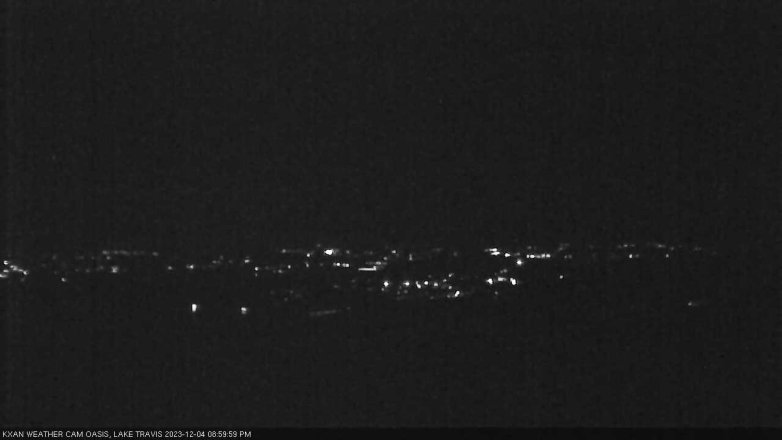 Lake Travis webcam, December 4, 2023 9:00 PM CT