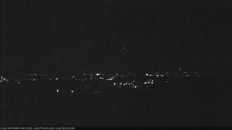 Lake Travis webcam, December 4, 2023 9:25 PM CT