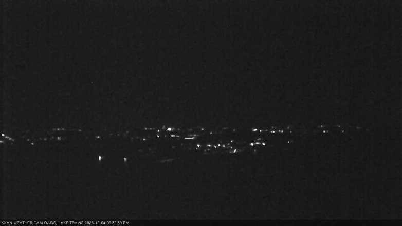 Lake Travis webcam, December 4, 2023 10:00 PM CT