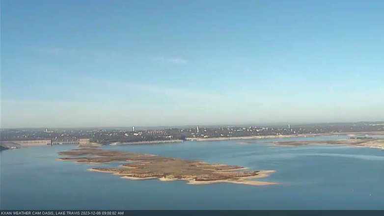 Lake Travis webcam, December 6, 2023 9:00 AM CT