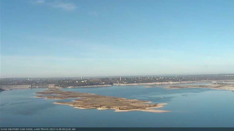Lake Travis webcam, December 6, 2023 9:25 AM CT