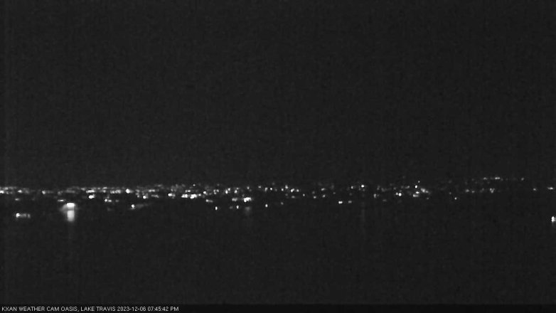 Lake Travis webcam, December 6, 2023 7:45 PM CT