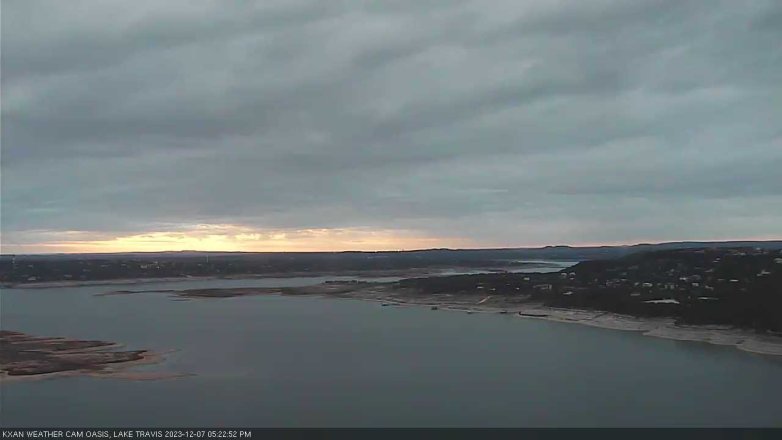 Lake Travis webcam, December 7, 2023 5:25 PM CT