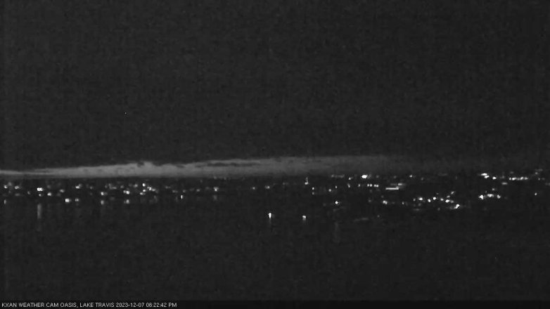 Lake Travis webcam, December 7, 2023 6:25 PM CT