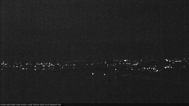 Lake Travis webcam, December 7, 2023 6:45 PM CT