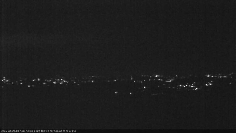 Lake Travis webcam, December 7, 2023 9:25 PM CT