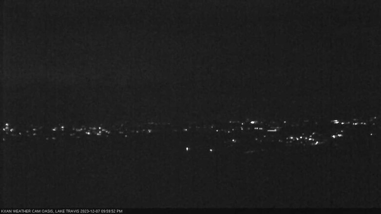 Lake Travis webcam, December 7, 2023 10:00 PM CT