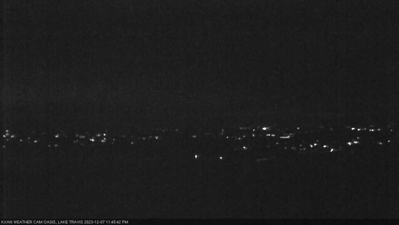 Lake Travis webcam, December 7, 2023 11:45 PM CT