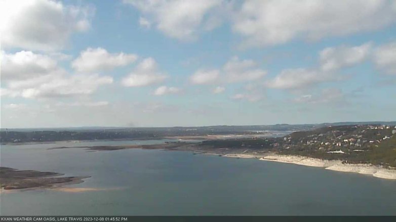 Lake Travis webcam, December 8, 2023 1:45 PM CT