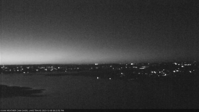 Lake Travis webcam, December 8, 2023 6:25 PM CT