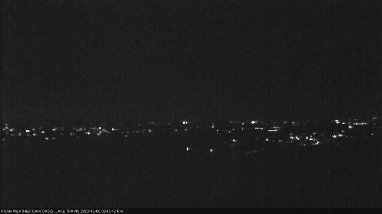 Lake Travis webcam, December 8, 2023 6:45 PM CT