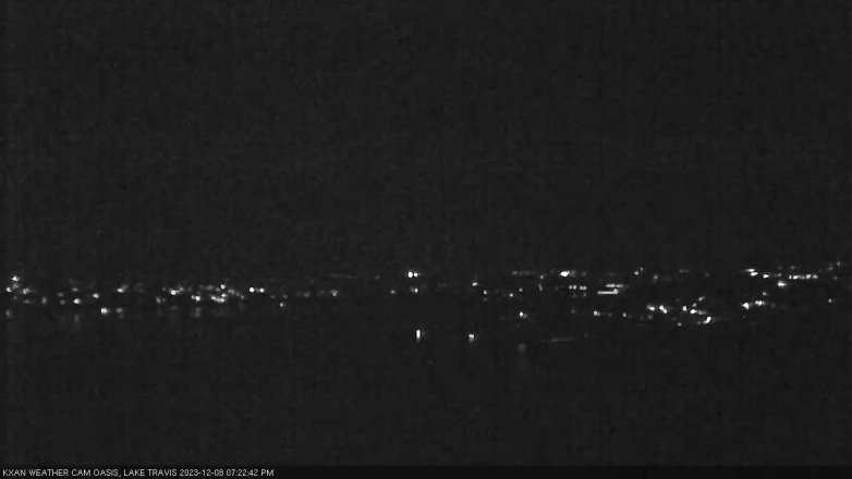 Lake Travis webcam, December 8, 2023 7:25 PM CT