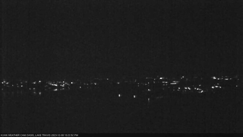 Lake Travis webcam, December 8, 2023 10:25 PM CT