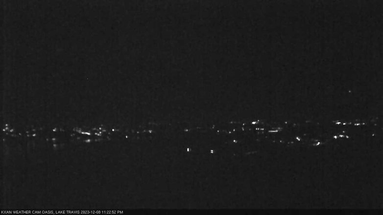Lake Travis webcam, December 8, 2023 11:25 PM CT