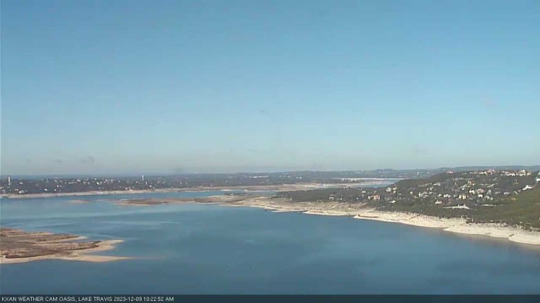 Lake Travis webcam, December 9, 2023 10:25 AM CT