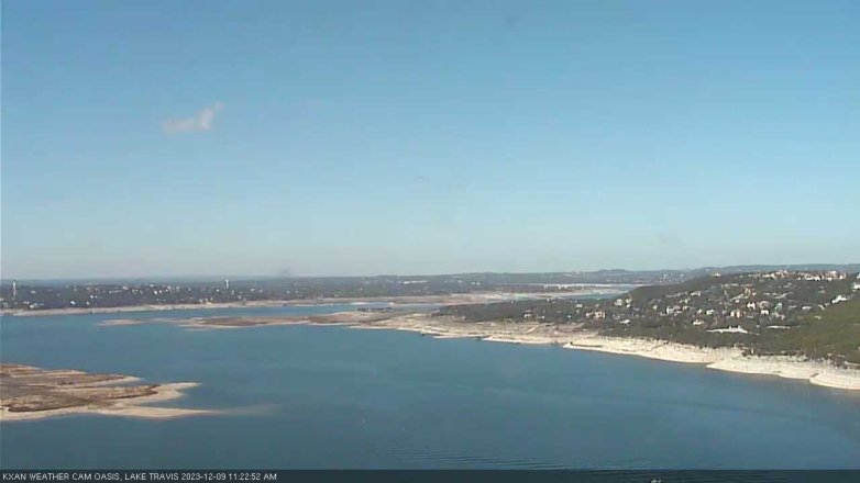 Lake Travis webcam, December 9, 2023 11:25 AM CT