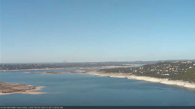 Lake Travis webcam, December 9, 2023 11:45 AM CT