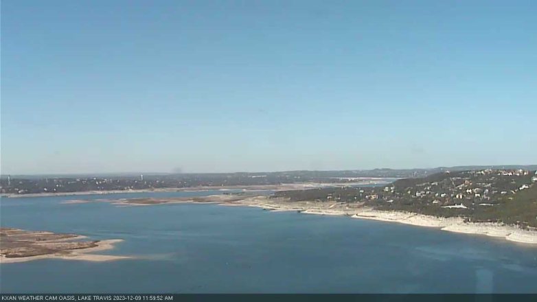 Lake Travis webcam, December 9, 2023 12:00 PM CT