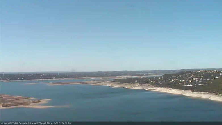 Lake Travis webcam, December 9, 2023 1:00 PM CT