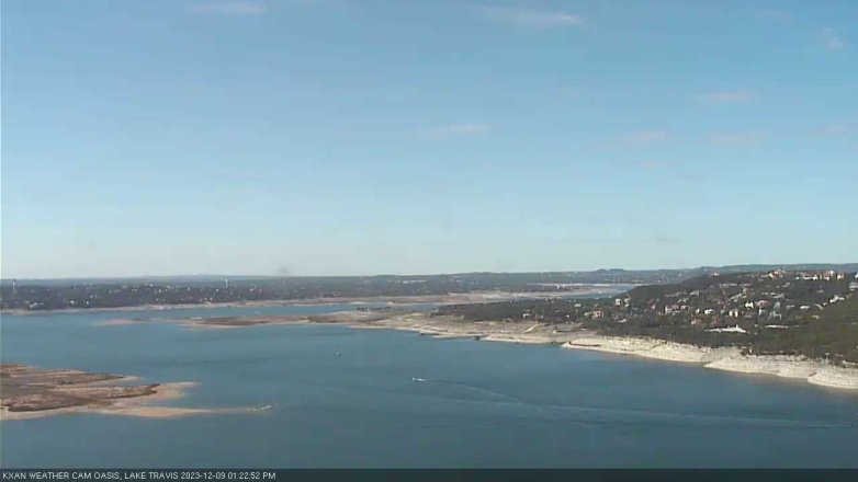 Lake Travis webcam, December 9, 2023 1:25 PM CT