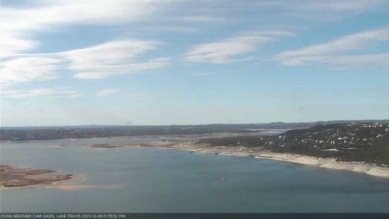 Lake Travis webcam, December 9, 2023 2:00 PM CT