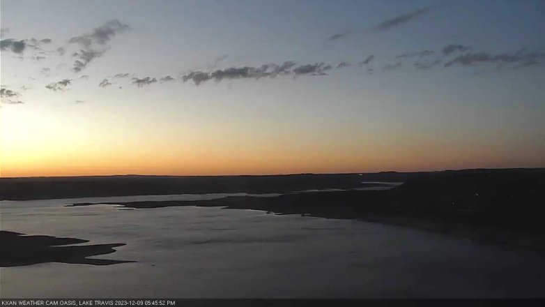 Lake Travis webcam, December 9, 2023 5:45 PM CT