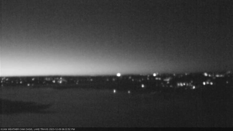 Lake Travis webcam, December 9, 2023 6:25 PM CT