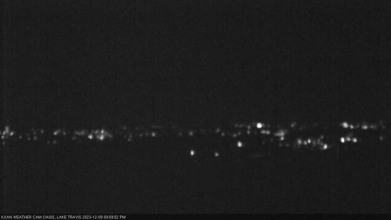 Lake Travis webcam, December 9, 2023 10:00 PM CT