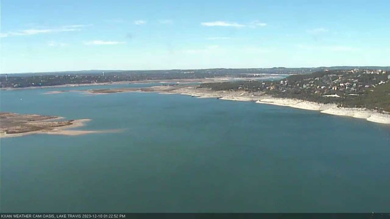 Lake Travis webcam, December 10, 2023 1:25 PM CT