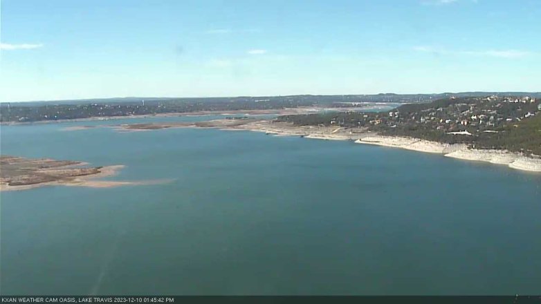 Lake Travis webcam, December 10, 2023 1:45 PM CT