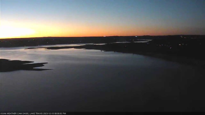 Lake Travis webcam, December 10, 2023 6:00 PM CT
