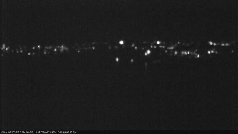 Lake Travis webcam, December 10, 2023 9:00 PM CT