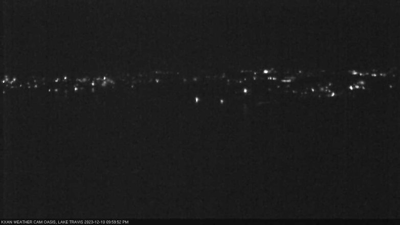 Lake Travis webcam, December 10, 2023 10:00 PM CT
