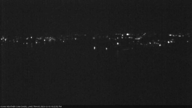 Lake Travis webcam, December 10, 2023 10:25 PM CT