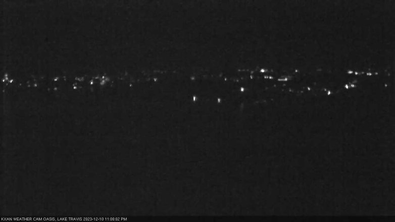 Lake Travis webcam, December 10, 2023 11:00 PM CT