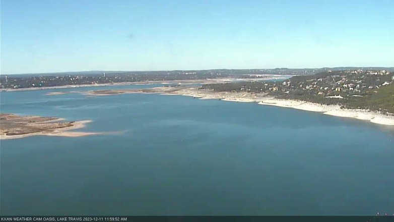 Lake Travis webcam, December 11, 2023 12:00 PM CT