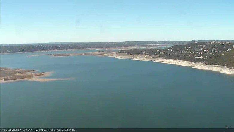 Lake Travis webcam, December 11, 2023 1:45 PM CT