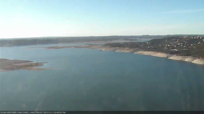 Lake Travis webcam, December 11, 2023 3:45 PM CT