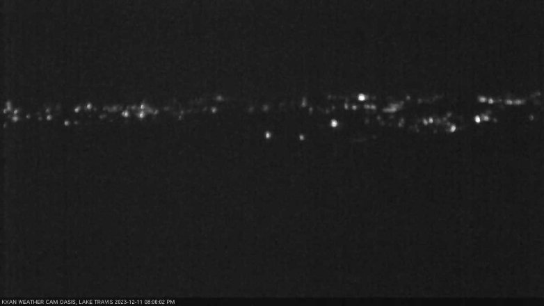 Lake Travis webcam, December 11, 2023 8:00 PM CT