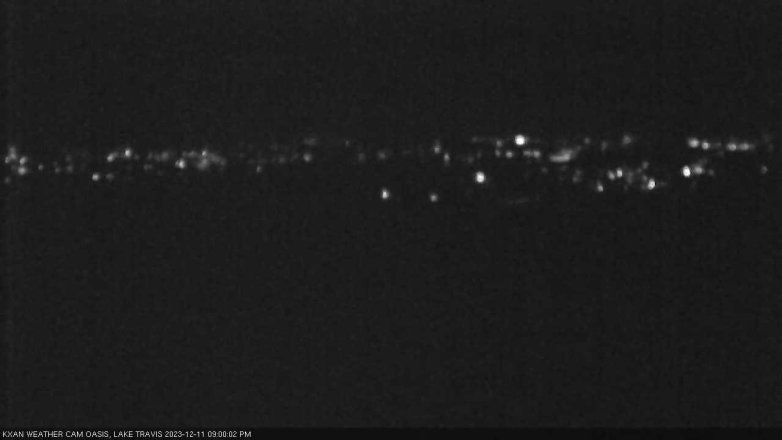 Lake Travis webcam, December 11, 2023 9:00 PM CT