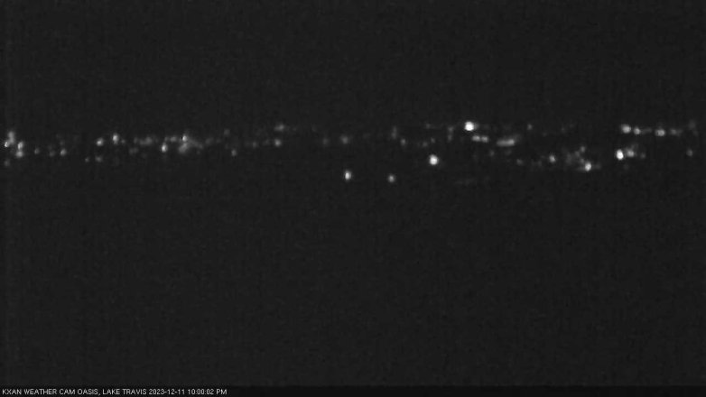 Lake Travis webcam, December 11, 2023 10:00 PM CT