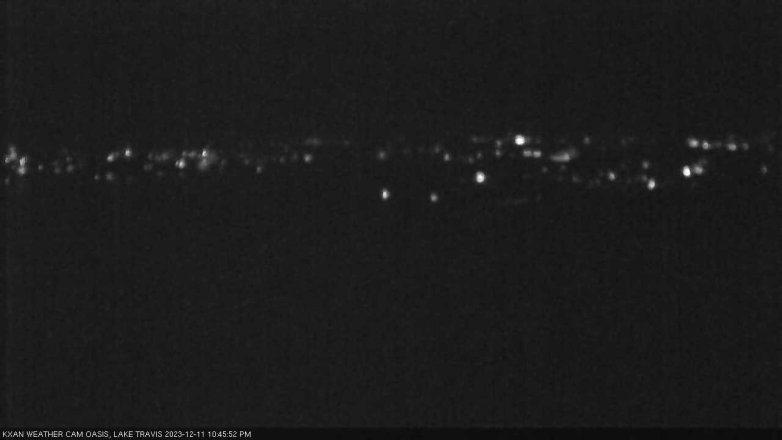 Lake Travis webcam, December 11, 2023 10:45 PM CT