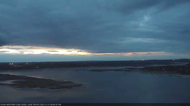 Lake Travis webcam, December 12, 2023 5:45 PM CT