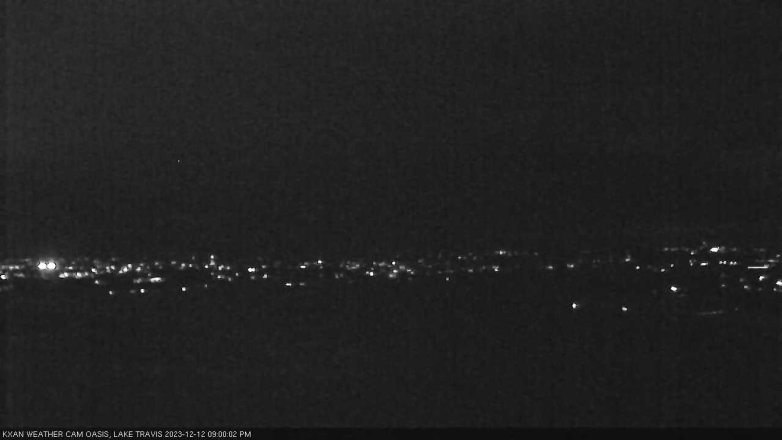 Lake Travis webcam, December 12, 2023 9:00 PM CT